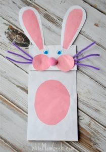 Bunny Puppet Easter Craft from Paper Bags