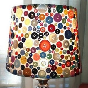Amazing Button Art: DIY Lamp Shed Project