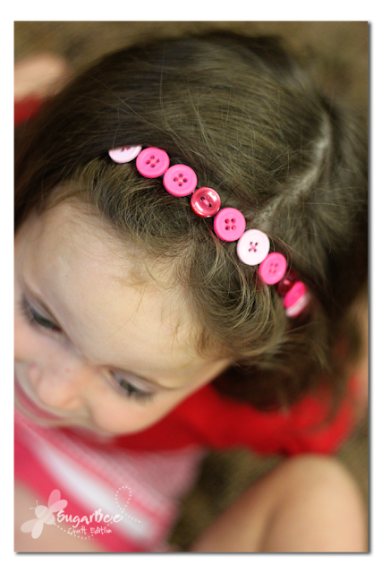 Quick-to-Craft Pretty Button Headband for Girls