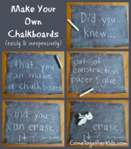 DIY Construction Paper Chalkboard