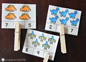 Cute Dinosaur Counting Cards for Kids: A Clever Dino Activity