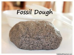 DIY Dino Craft- Homemade Fossil Dough from Kitchen Ingredients