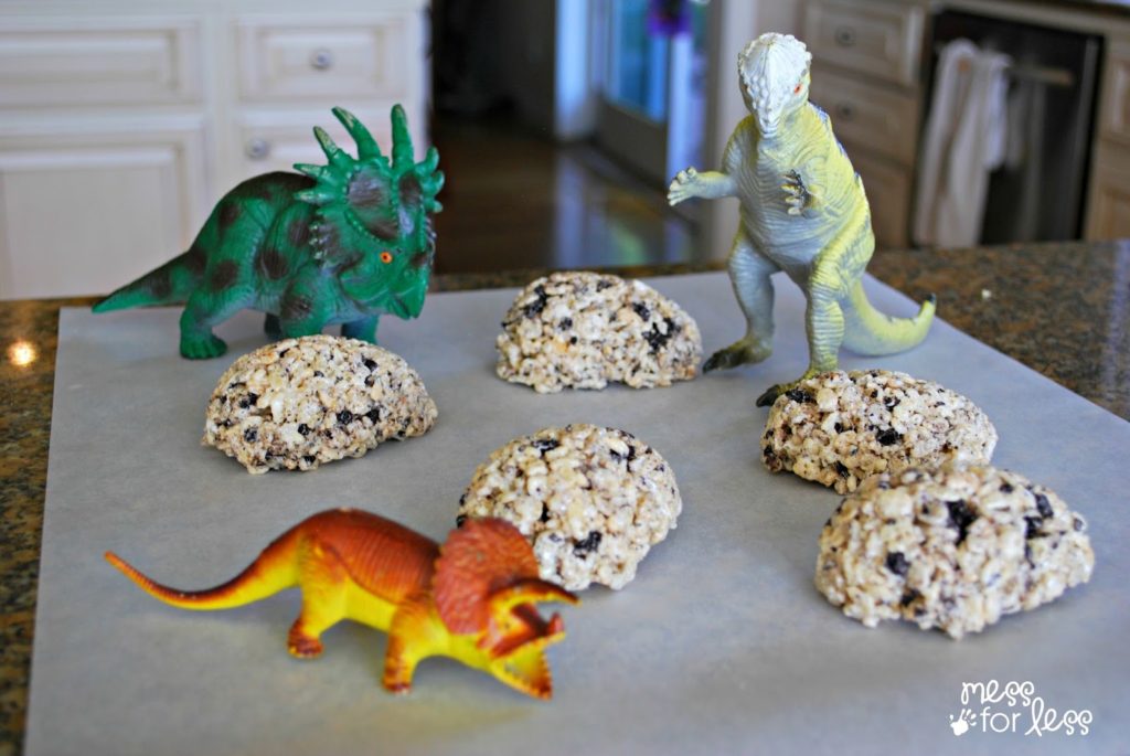 Rice Krispie Treat in Dinosaur Egg Shape