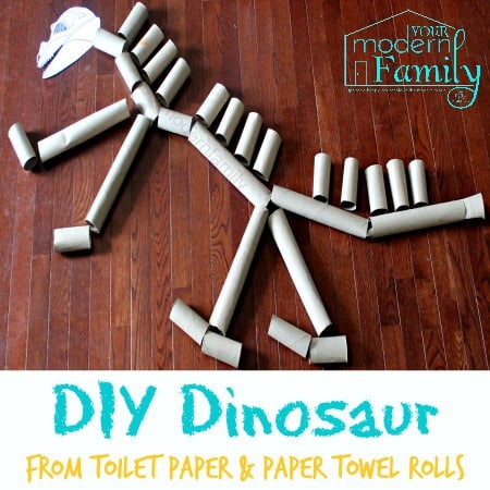 DIY Dinosaur Skeleton with Toilet Paper Rolls
