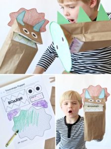 Dinosaur Party with Land of Nod- An Easy Paper Dino Puppet