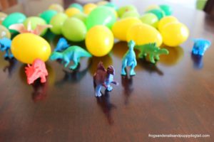 Dinosaur Scavenger Hunt with Plastic Eggs- An Amusing Dino Activity