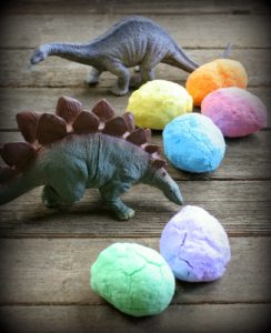 Colorful Dinosaur Egg Craft Bath Bombs