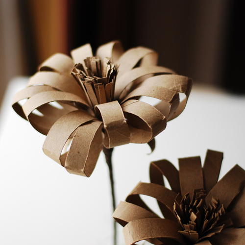 DIY Tissue Paper Roll Cardboard Flower
