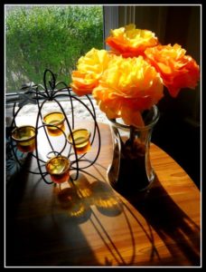 DIY Coffee Filter Flowers for Halloween