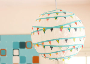 DIY Plain Paper Lantern Dressed Up with Cute Paper Decorations