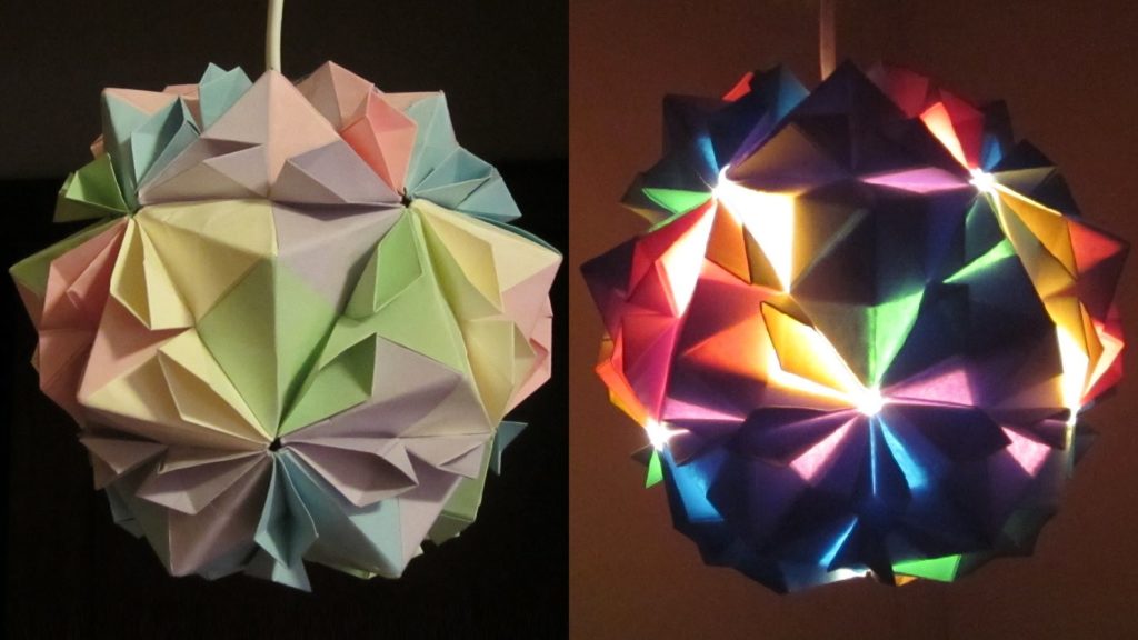 DIY Bold Fower Ball Paper Lamp