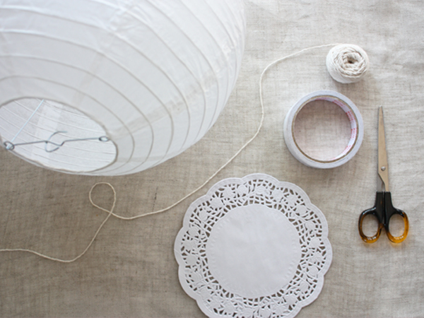 DIY Ruffled Paper Doily Lantern