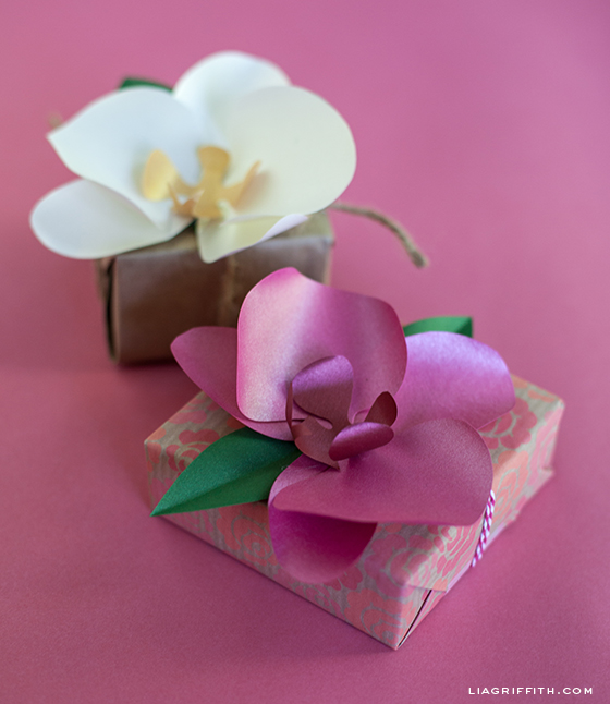 DIY Paper Orchid Gift Top