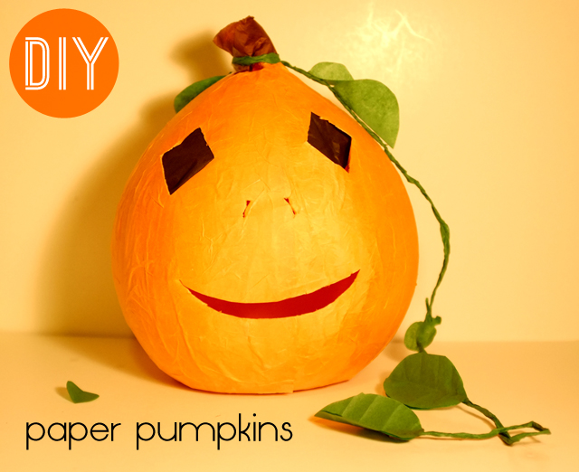 DIY: Paper Mache Pumpkins Crafts – Bright Orange