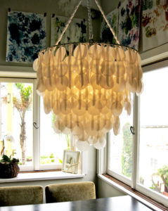 Beautiful DIY Capiz Shell Chandelier