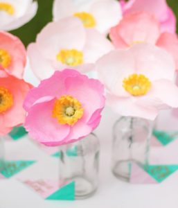 DIY Paper Poppy Escort Card with Nice Watercolors