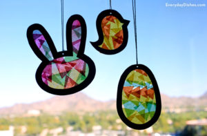 Easter Suncatcher Template Ideas with Easter Animal Shapes