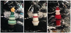 Inexpensive Christmas Ornament: Stacked Button Ornament