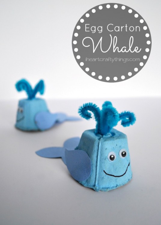 Cute Egg Carton Whale with Pipe Cleaners: An Easy Kids Craft