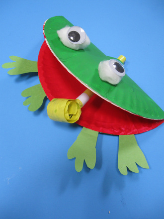 Paper Plate Frog Goofy Craft