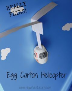 DIY Flying Object for Kids: Cute Egg Carton Helicopter