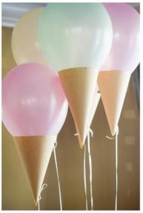 Construction Paper Ice Cream Cone Balloon Decor