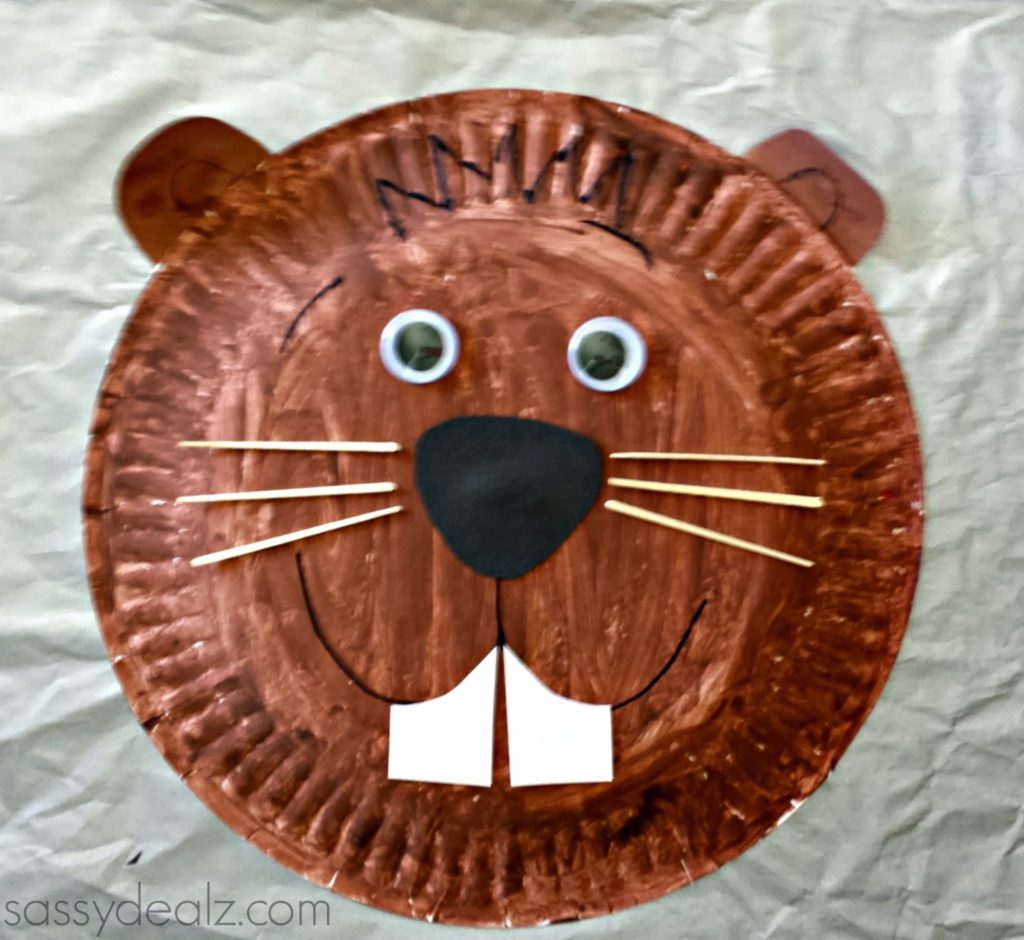 DIY Groundhog Paper Plate Craft