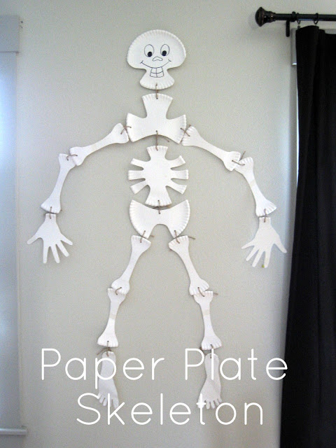 DIY Paper Plate Skeleton