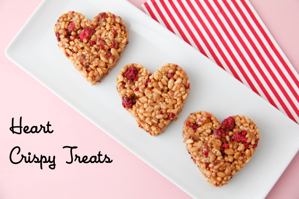 Heart Crispy Treats | Valentines Day Snack Ideas