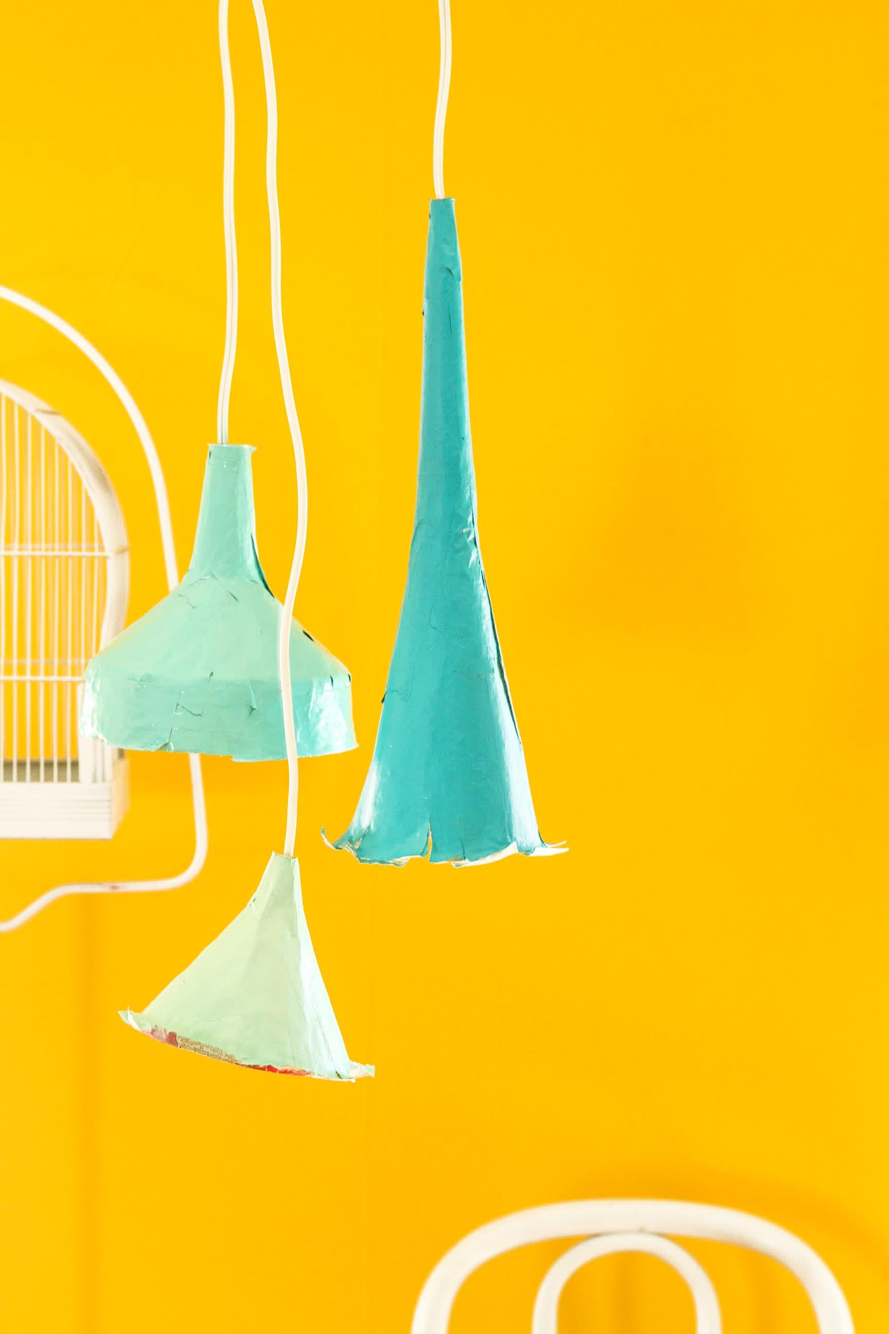 DIY Paper Mache Pendant Lights Truly Hand Picked