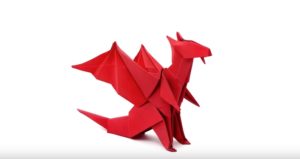 Learn to Make Wonderful Origami Paper Craft Red Dragon