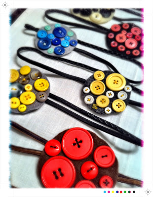 Pretty Button Hairband Collection with Nice Color Coordination