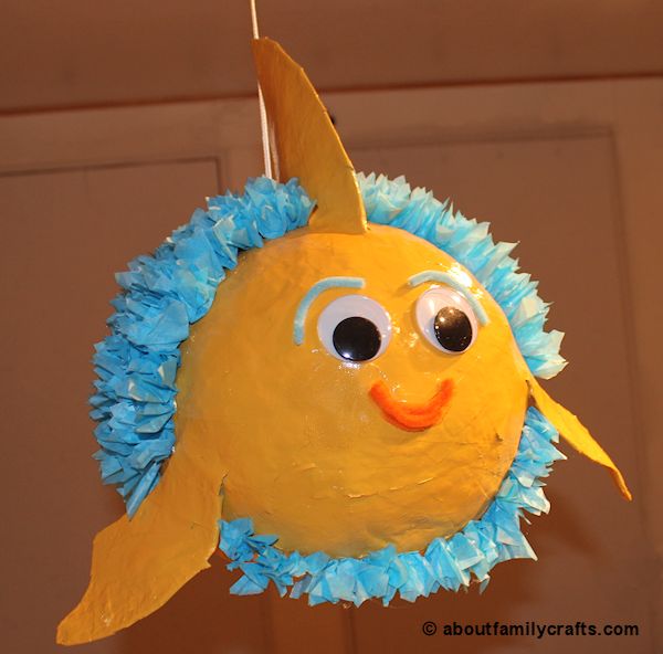 How about a Pinata Paper Mache Fish for this Birthday – Party Paper Mache Craft