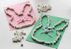 Plain Marshmallow Easter Bunny Craft for Kids
