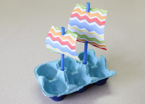 Mayflower Boat Egg Carton Craft: Kids Summer Day Activity Idea