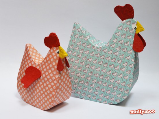 New Paper Mache Craft Posh Hens