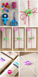 Quick & Easy Gift Wrap Ribbon with Buttons