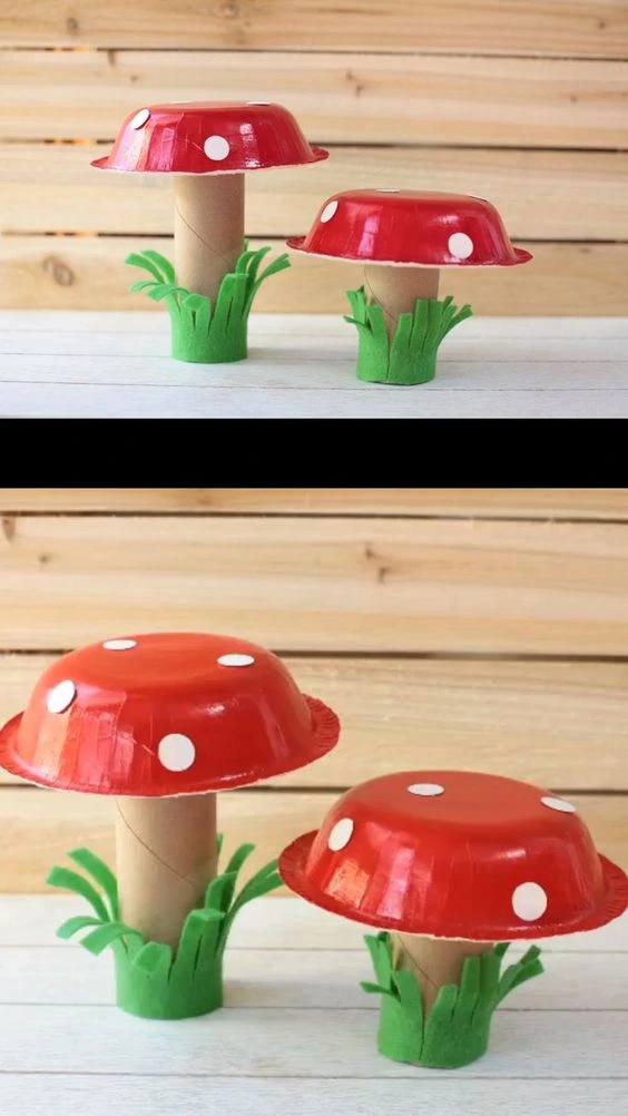 Paper Bowl Mushroom Craft