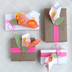 DIY Paper Flower-Calla Lillies Gift Top