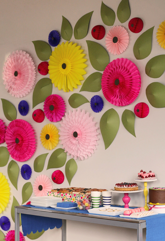 Floral Wall Decor with DIY Paper Flowers