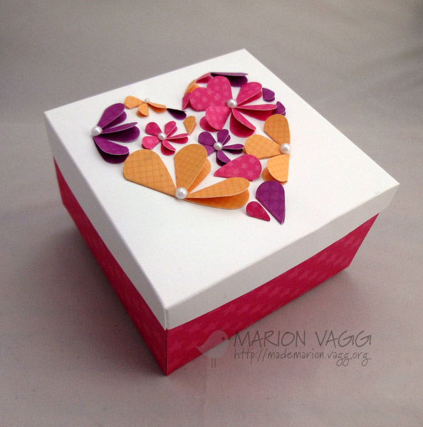 Gift Box Decor with Flower Petals and Pearls