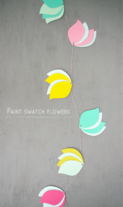 Paint Swatch Flowers DIY Wall Art