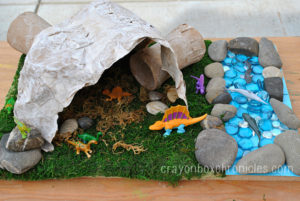 Paper Mache Dinosaur Cave Structure