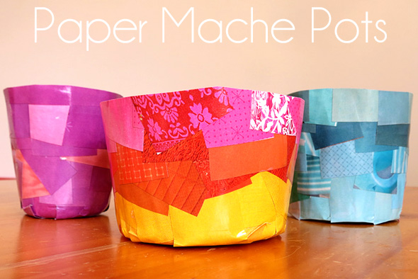 Paper Mache Pots Craft for Kids