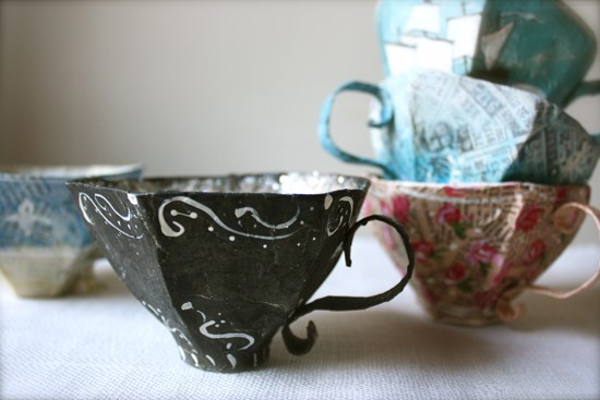 DIY Paper Mache Teacup Sets