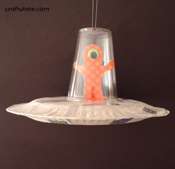DIY Paper Plate Craft: Spaceship and Alien