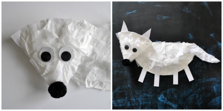 Paper Plate Kids Craft: Arctic Fox