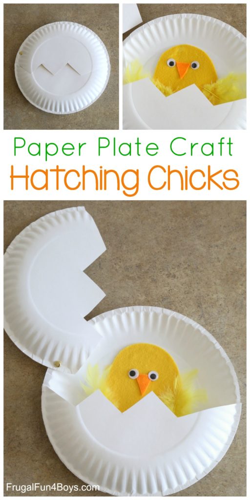 Animal Paper Plate Craft: Hatching Chicks Paper Plate Craft for Kids