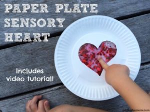 DIY Paper Plate Craft Sensory Heart