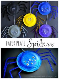 Scary Paper Plate Spiders